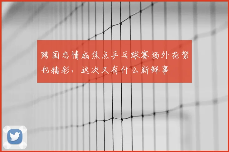 跨国恋情成焦点乒乓球赛场外花絮也精彩，这次又有什么新鲜事